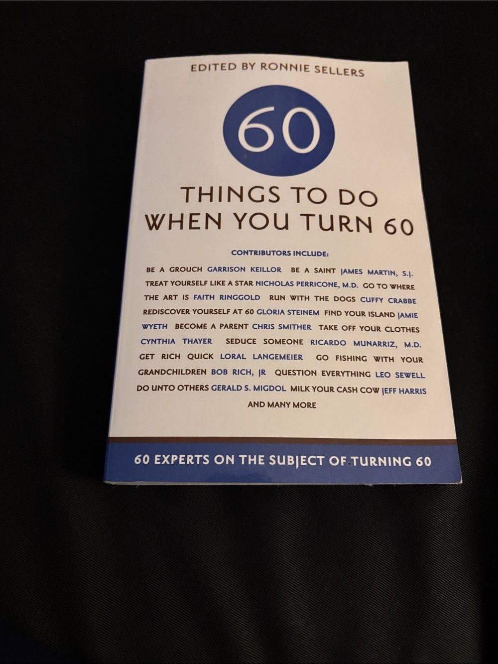 60 Things to Do When You Turn 60 — White & Navy Paperback